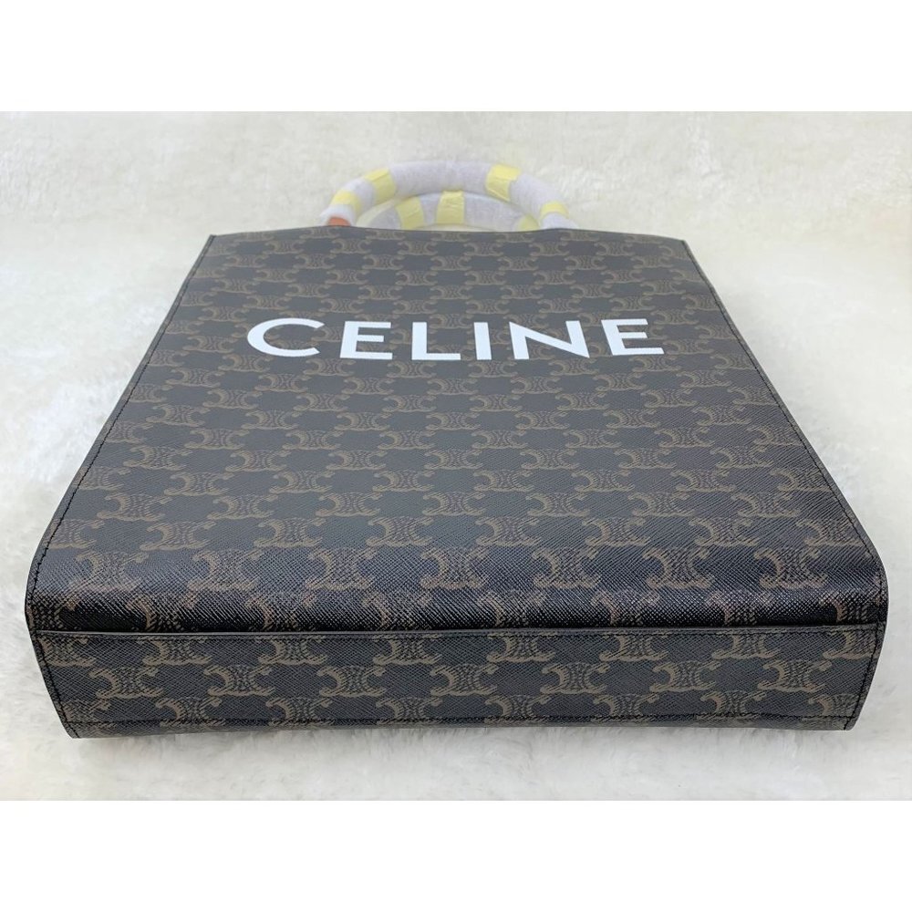 NWT Celine Vertical Cabas Triomphe Tan Shoulder Bag - Picture 8 of 13